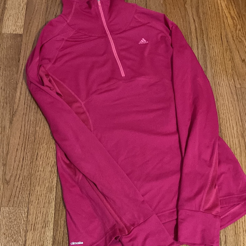 Adidas Zip Long Sleeve Running Top - Picture 3 of 5